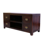 Solid Wood Tv Unit for Living Room in Walnut Finish