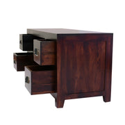 Solid Wood Tv Unit for Living Room in Walnut Finish