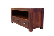 Solid Wood Tv Cabinet With 3 Drawers For Living Room