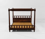 Wooden Queen Size Poster Bed for Bedroom