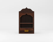 Solid Wood Wall Mounted Temple with Drawer for Home & Temple Space