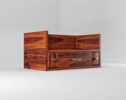 Wooden Wall Mounted Temple with Drawer for Home & Temple Space