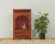 Wooden Temple with Drawer for Home & Temple Space