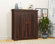 Wooden Shoe Rack with Cabinet Storage for Living Room