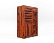 Solid Wood Shoe Rack with Cabinet Storage for Living Room