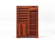 Solid Wood Shoe Rack with Cabinet Storage for Living Room