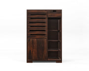 Solid Wood Shoe Rack with Cabinet Storage for Living Room