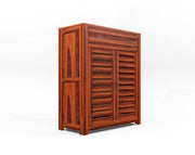 Solid Wood Shoe Rack with Drawer for Living Room Storage