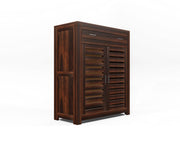 Solid Wood Shoe Rack with Drawer for Living Room Storage