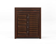 Solid Wood Shoe Rack with Drawer for Living Room Storage