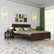 Solid Wood Queen Size Bed Without Storage for Bedroom