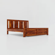 Solid Wood Queen Size Bed Without Storage for Bedroom