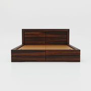 Solid Wood King Size Double Bed without Storage for Home
