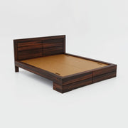 Solid Wood King Size Double Bed without Storage for Home