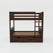 Wooden Bunk Bed with Storage for Kids Bedroom
