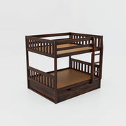 Wooden Bunk Bed with Storage for Kids Bedroom
