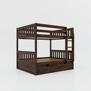 Wooden Bunk Bed with Storage for Kids Bedroom