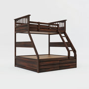 Solid Wood Double Bunk Bed for Bedroom