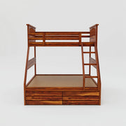 Solid Wood Double Bunk Bed for Bedroom