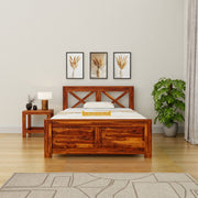 Wooden Single Bed for Bedroom & Living Room