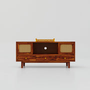 Solid Wood TV Unit with Drawers Storage for Living Room