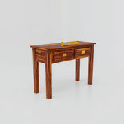 Solid Wood Console table With 2 drawer In Honey Finish