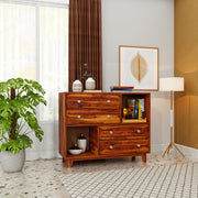 Wooden Sideboard Cabinet for Living Room in Natural Finish