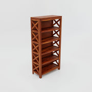 Solid Wood Bookshelf for Book Storage in Natural Finish