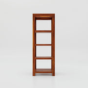 Solid Wood Open Bookshelf Furniture for Living Room in Natural Finish