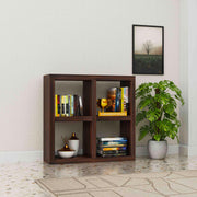 Wooden Open Bookshelf For Book Storage in Maple Finish