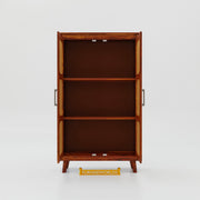 Mango Wood Wardrobe with Cabinet Storage for Bedroom