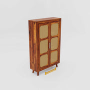 Mango Wood Wardrobe with Cabinet Storage for Bedroom