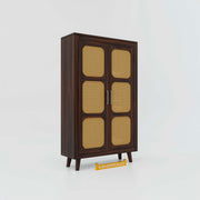 Mango Wood Wardrobe with Cabinet Storage for Bedroom