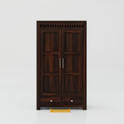 Solid Wood Wardrobe for Clothes in Honey Finish