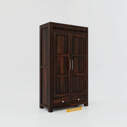 Solid Wood Wardrobe for Clothes in Honey Finish