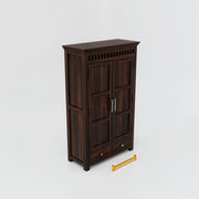 Solid Sheesham Wood Wardrobe with Drawers Storage for Bedroom