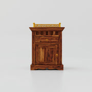 Solid Wood Bedside Table with Storage for Bedroom