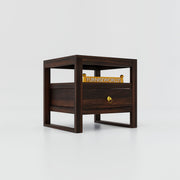 Solid Wood Bedside Table with Drawers
