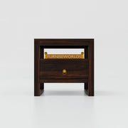 Solid Wood Bedside Table with Drawers