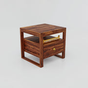 Solid Wood Bedside Table with Drawers