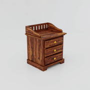 Wooden Bedside Table with Drawers