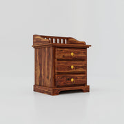 Wooden Bedside Table with Drawers