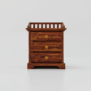 Wooden Bedside Table with Drawers