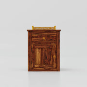 Solid Wood Bedside Table for Bedroom & Living Room in Maple Finish