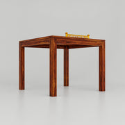 Solid Wood 2 Seater Dining Table Set In Honey Finish