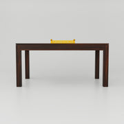 Solid Wood Dining Table 6 Seater with Chairs for Home In Walnut Finish