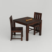 Solid Wood 2 Seater Dining Table Set In Honey Finish