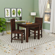 Wooden Dining Table 2 Seater with Chairs for Dining Room & Cafe