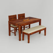 Solid Wood Dining Table 4 Seater for Dining Room