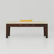 Wooden Dining Table 4 Seater with Bench for Dining Room